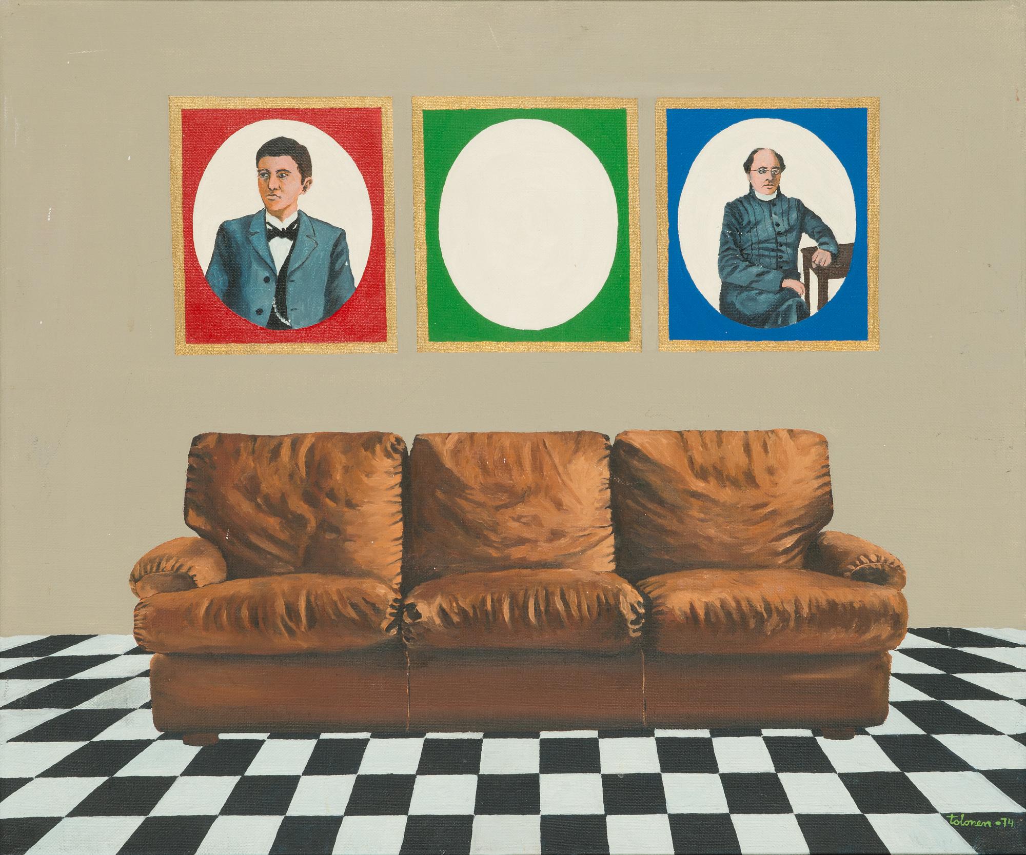 Kari Juhani Tolonen, öljy kankaalle, signeerattu ja päivätty -74.