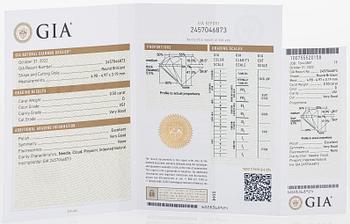 Örhängen, 18K vitguld med briljantslipade diamanter.