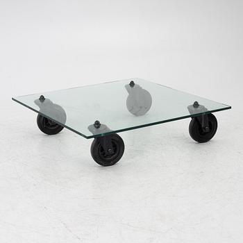 Gae Aulenti, coffee table, “Tavolo con Ruote”, Fontana Arte, Italy, late 20th/early 21st century.
