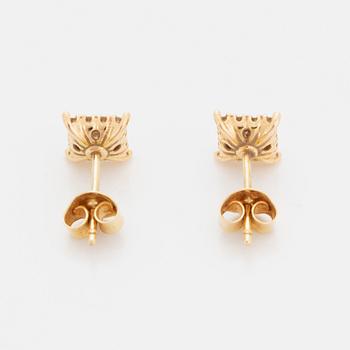 Diamond earrings.