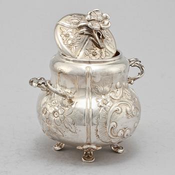 KAFFESERVIS, 3 delar, silver, importstämplat, 1900-tal. Vikt 1 270 g.