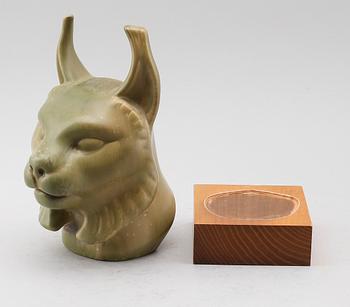 FIGUR, stengods, Gunnar Nylund, Rörstrand, monogramsignerad.