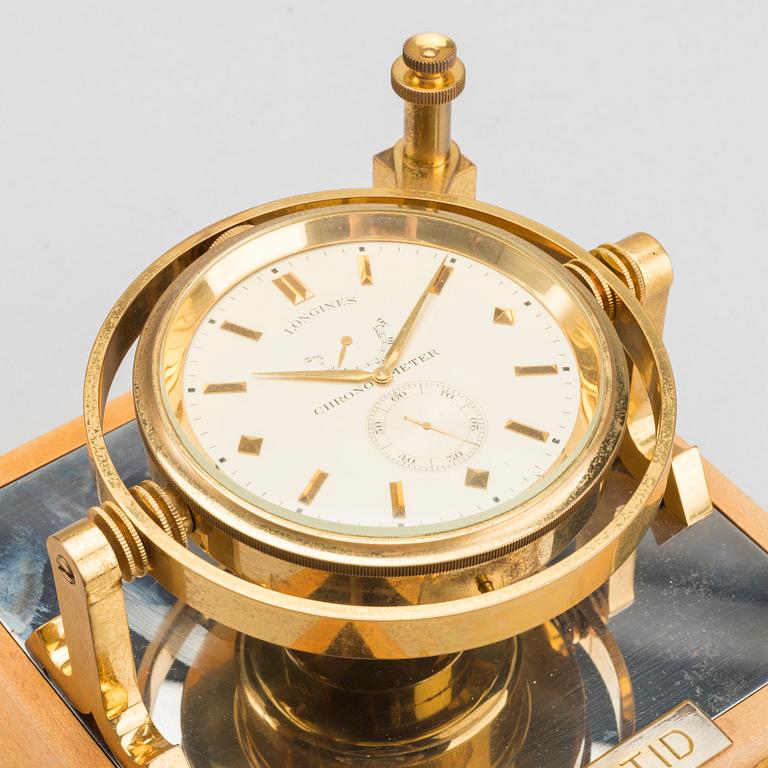 A table clock by Longines  Chronometre, 1950s.