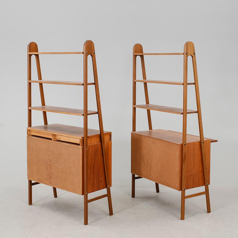 BOKHYLLOR, ett par, 1950/60-tal.