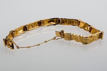 ARMBAND, 18 K guld, Björn Weckström, Lapponia, 1984. Vikt ca 25 g.