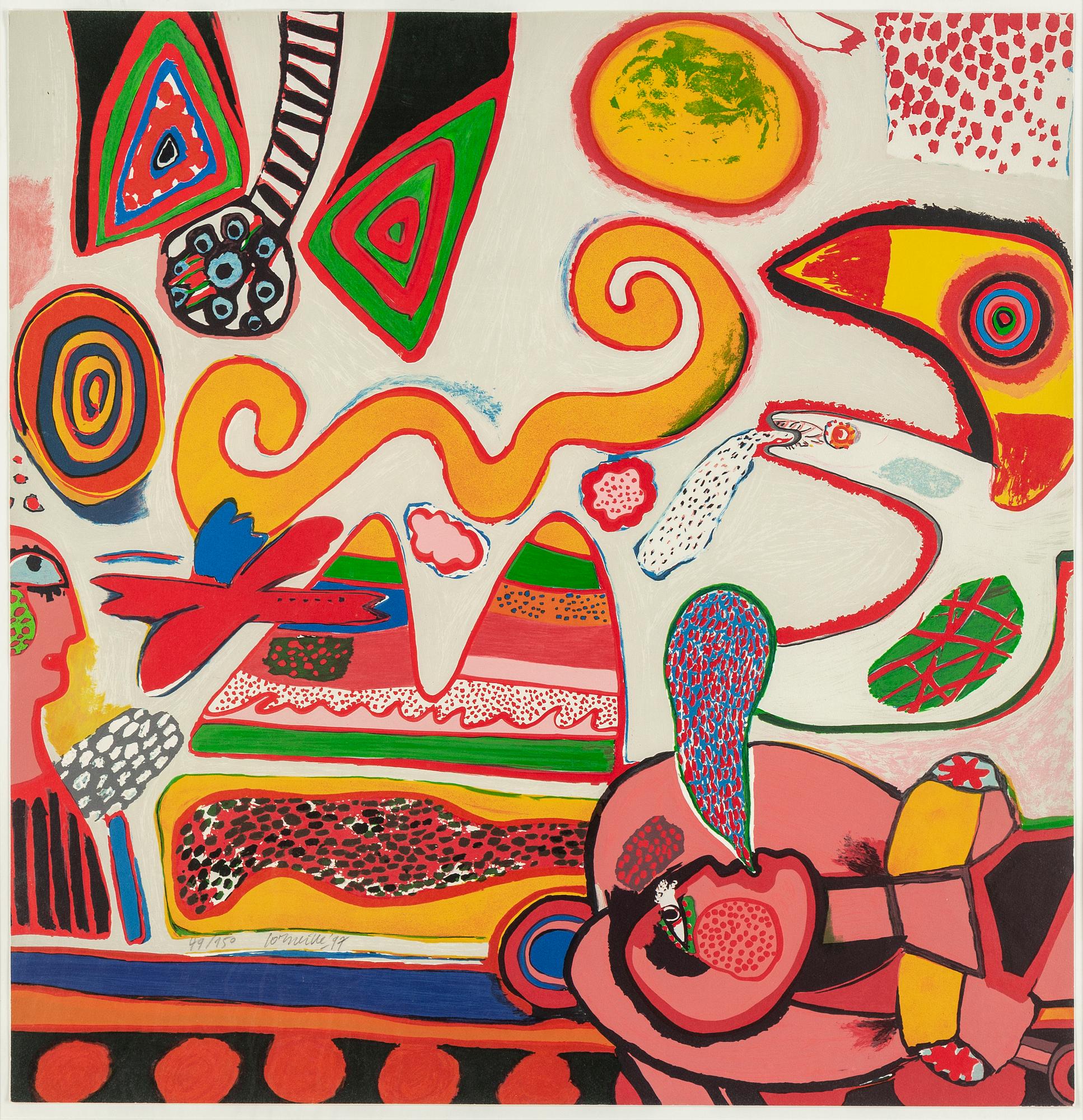 BEVERLOO CORNEILLE, lithograph in colours, 1997, signed and numbered 49/150.