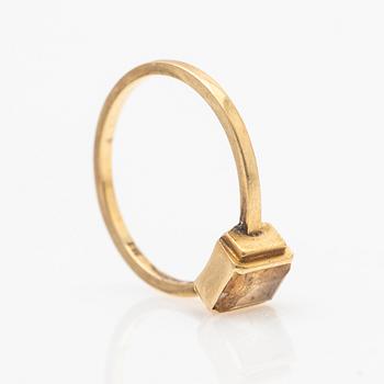 Wiwen Nilsson, ring, 18k, med bergkristall. Lund 1944.
