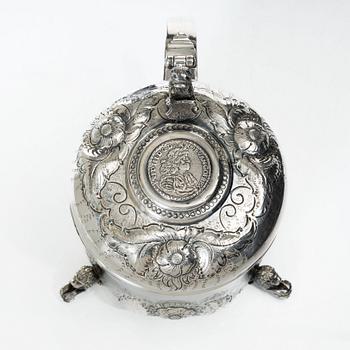 A Danish silver baroque style tankard, 20th century.