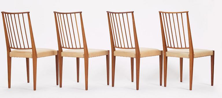 Josef Frank, a set of four model '970' chairs, Firma Svenskt Tenn, mid-20th Century.