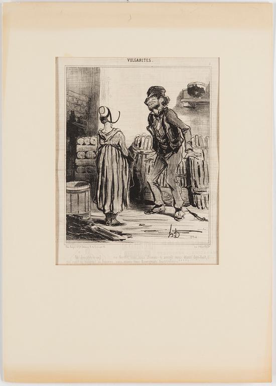 HONORÉ DAUMIER, lithographs, 7, stamped signature.