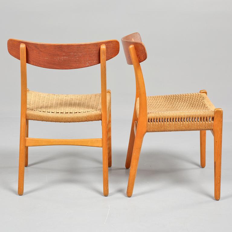 STOLAR, 4 st, "CH 30", Hans Wegner, Danmark, 1900-talets andra hälft.