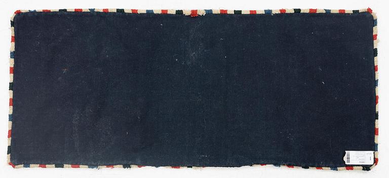 A carrige cushion, embroidered, 122 x 52 cm, Scania, dated 1830.