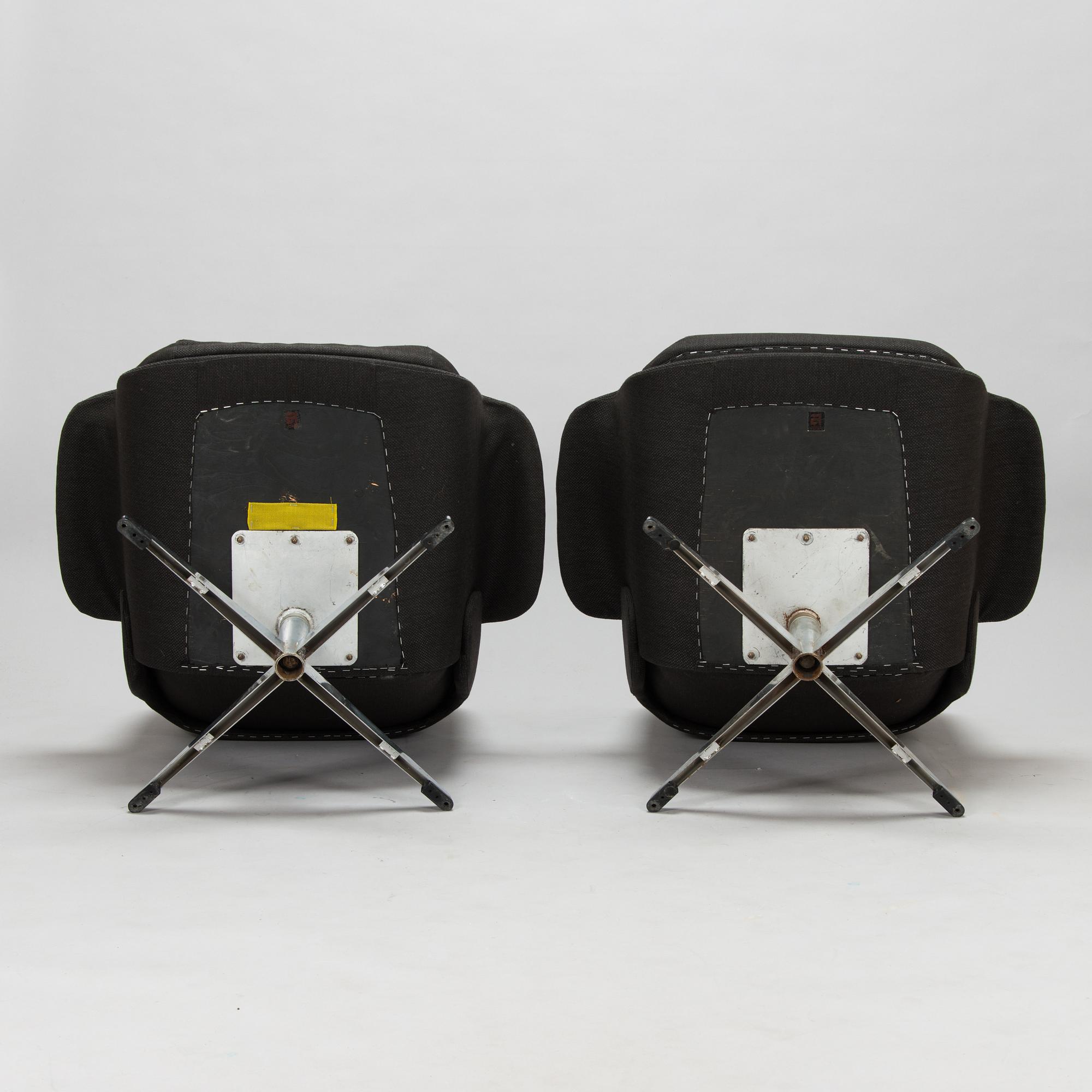 Olli Borg ja Mauri Laatikainen, fåtöljer, ett par, "Rondo", Asko 1960-tal.