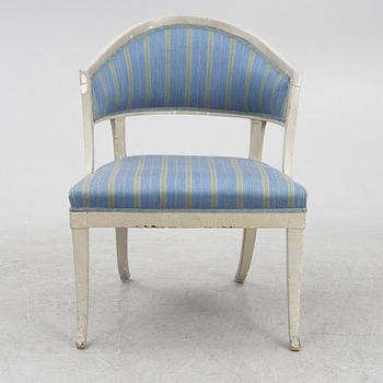 A Gustavian open armchair , circa 1800.