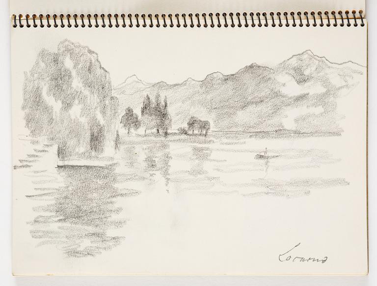 Lotte Laserstein, 4 skissböcker med blyertsteckningar.