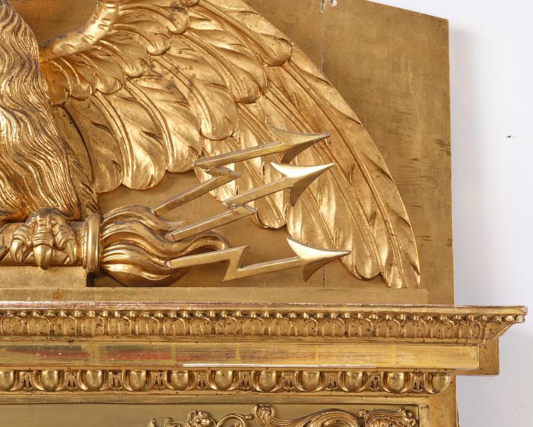 Spegel, av Petter Gustaf Bylander (spegelfabrikör i Göteborg 1811-58), Empire.