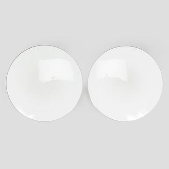 Arne Jacobsen, ceiling lamps/wall lamps, a pair, "AJ-Eklipta", Louis Poulsen, Denmark.