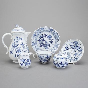 KAFFESERVIS, 23 delar, porslin, Meissen.