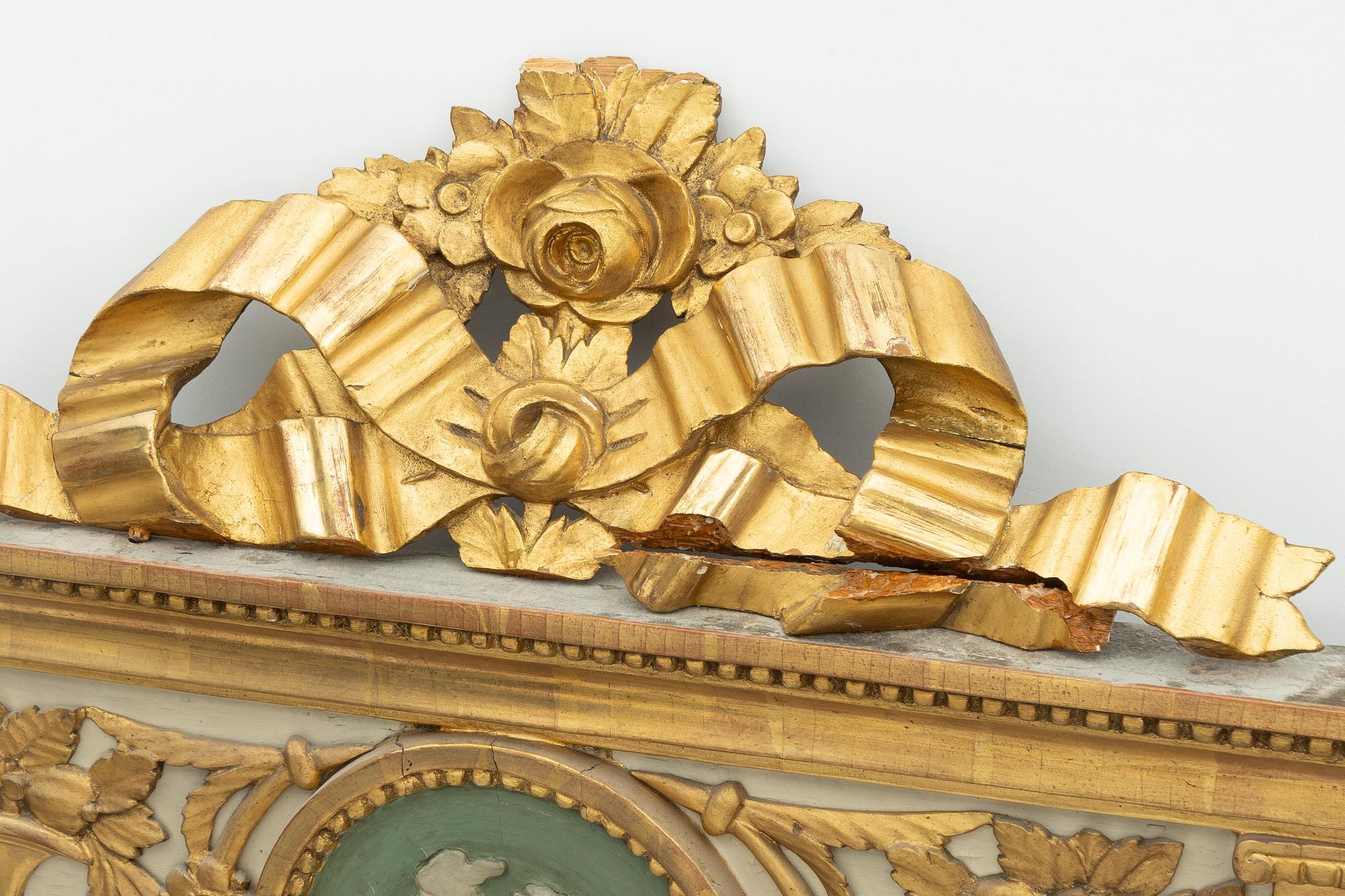 Mirror, late Gustavian, circa 1800.