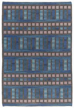 Judith Johansson, a carpet, "Arild", flat weave, ca 248 x 170 cm. Signed JJ.