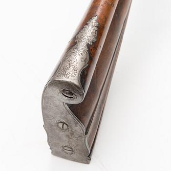 A flintlock rifle by Charles Bauduin, Liege, second half of 18th Century.