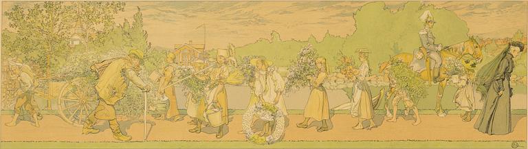 Carl Larsson, 'Ute blåser sommarvind' ('Summer winds are blowing outside').