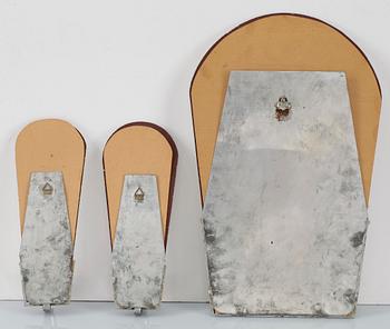 SPEGLAR, 3 st, art déco, 1930-tal.