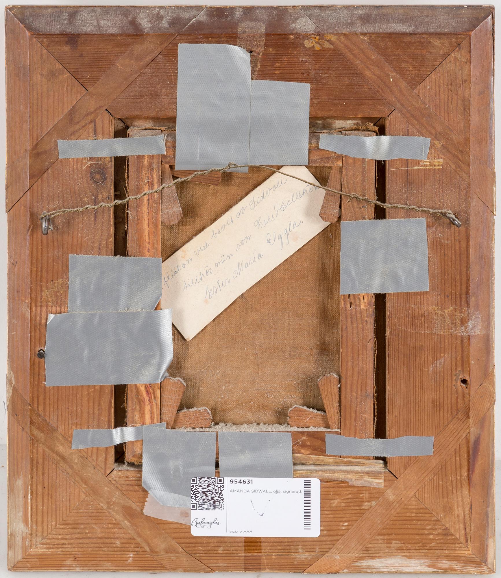 AMANDA SIDWALL, oil on canvas, signed.