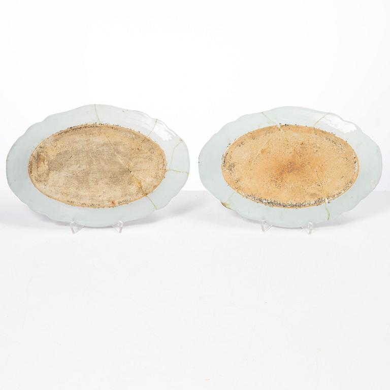 Fat, ett par, porslin, Kina, Qianlong (1736-95).