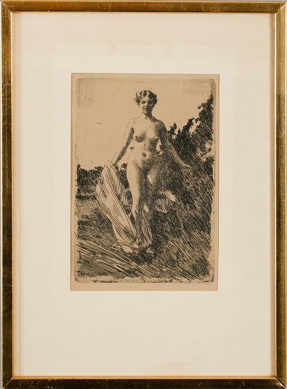 ANDERS ZORN , etsning, osignerad.