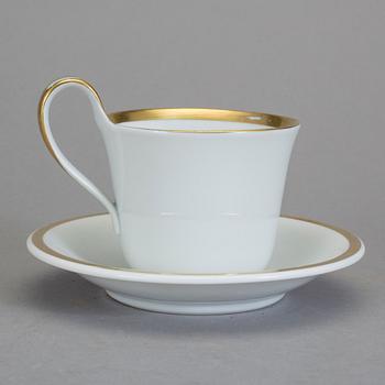 KAFFESERVIS, 18+2 delar, porslin, "Golden Sun", Sigvard Bernadotte för Bing och Gröndahl, Danmark.