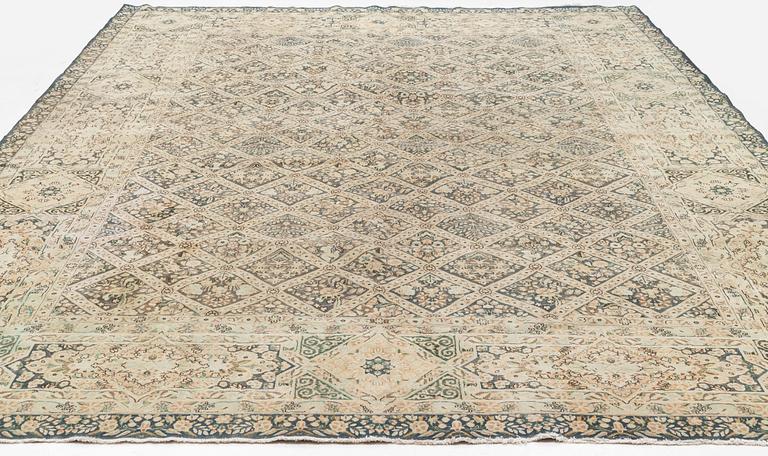 Rug, likely Kashmar, approx. 434 x 395 cm.