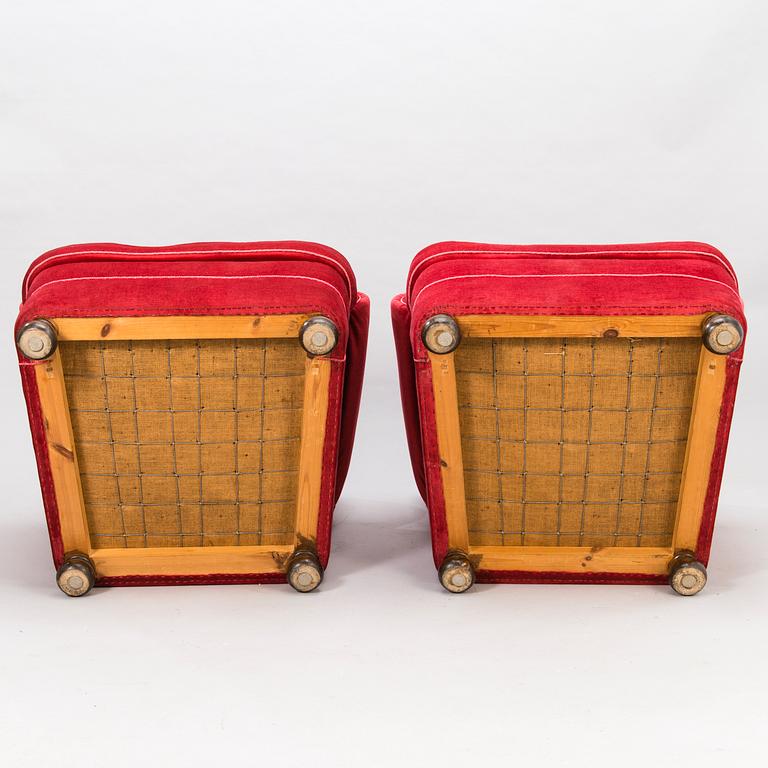 A pair of 1940s armchairs 'London' for Oy Paul Boman Ab Finland.