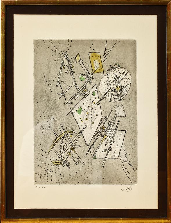 ROBERTO MATTA, färgetsningar, 5 st, sign o numr 83/100.