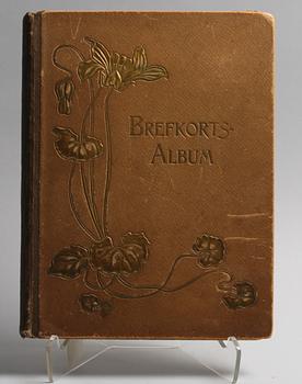 BREFKORTSALBUM MED VYKORT, tidigt 1900-tal.