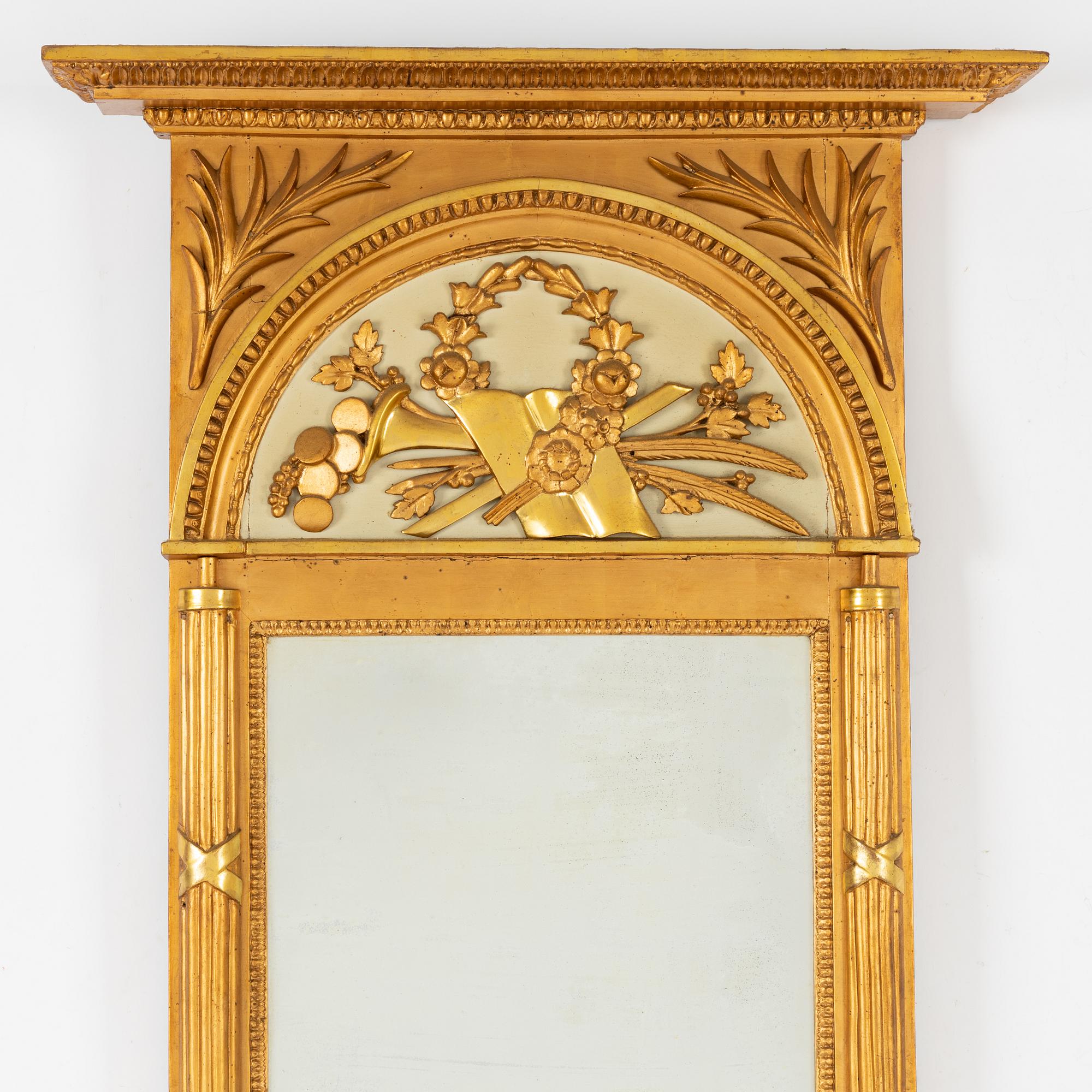 A late Gustavian mirror, of the maker Carl Fredrik Thim, Stockholm (1781-1834).