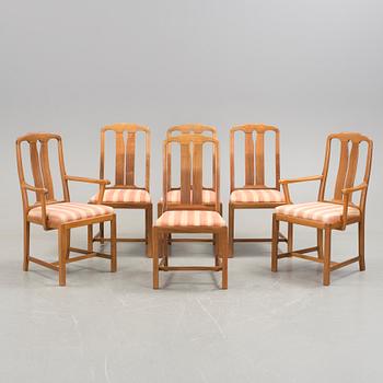 CARL MALMSTEN, matsalsgrupp, 7 delar, 'Ambassadör' för Åfors Möbelfabriken.