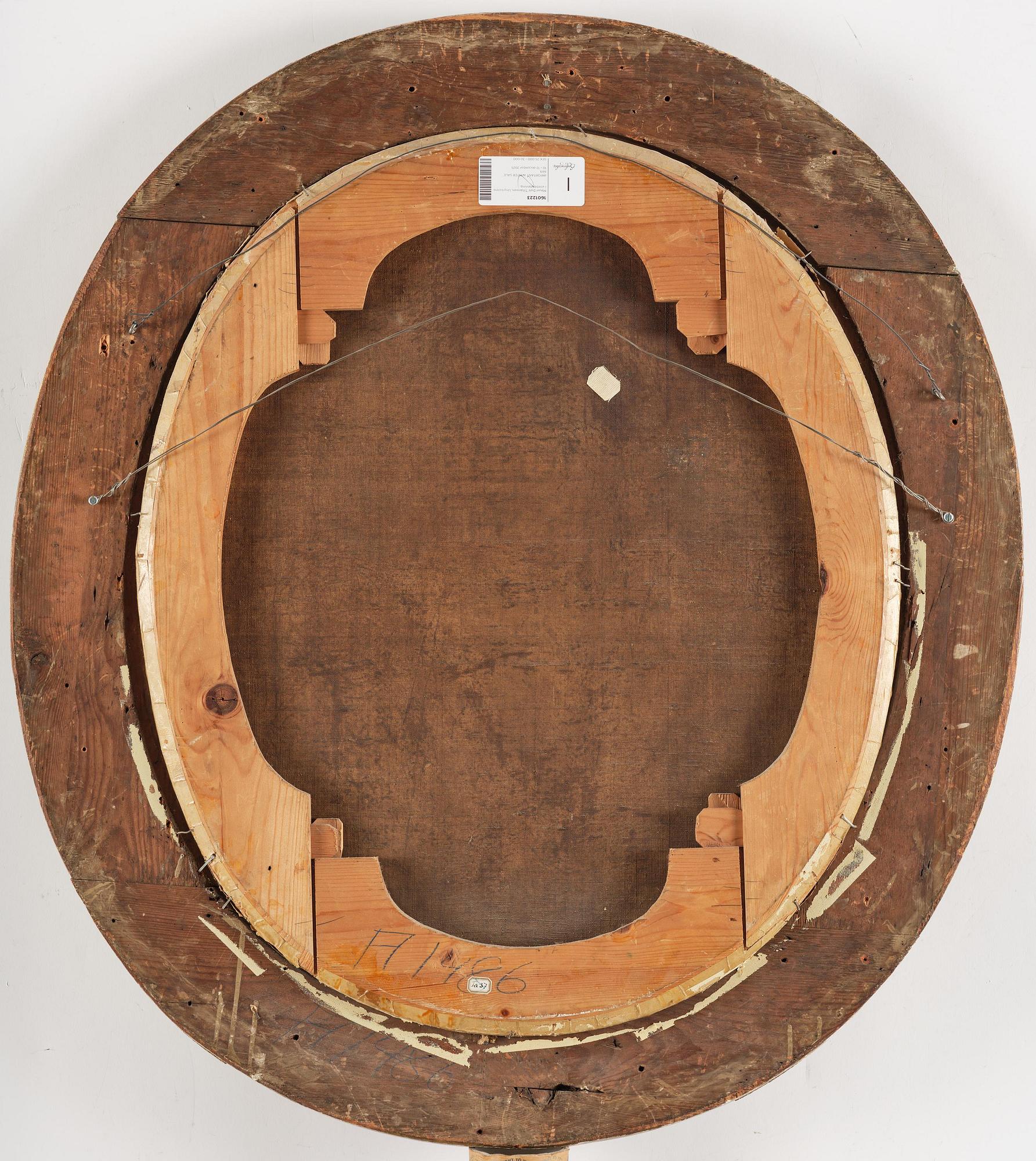 Mikael Dahl, attributed to, Young woman in burgundy dress.