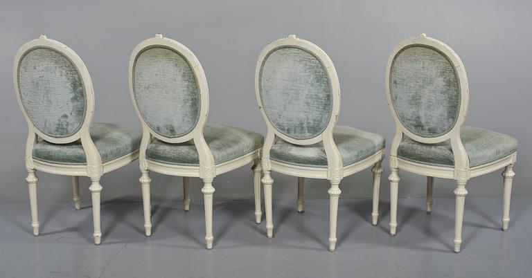 STOLAR, 4 st, gustaviansk stil, omkring år 1900.
