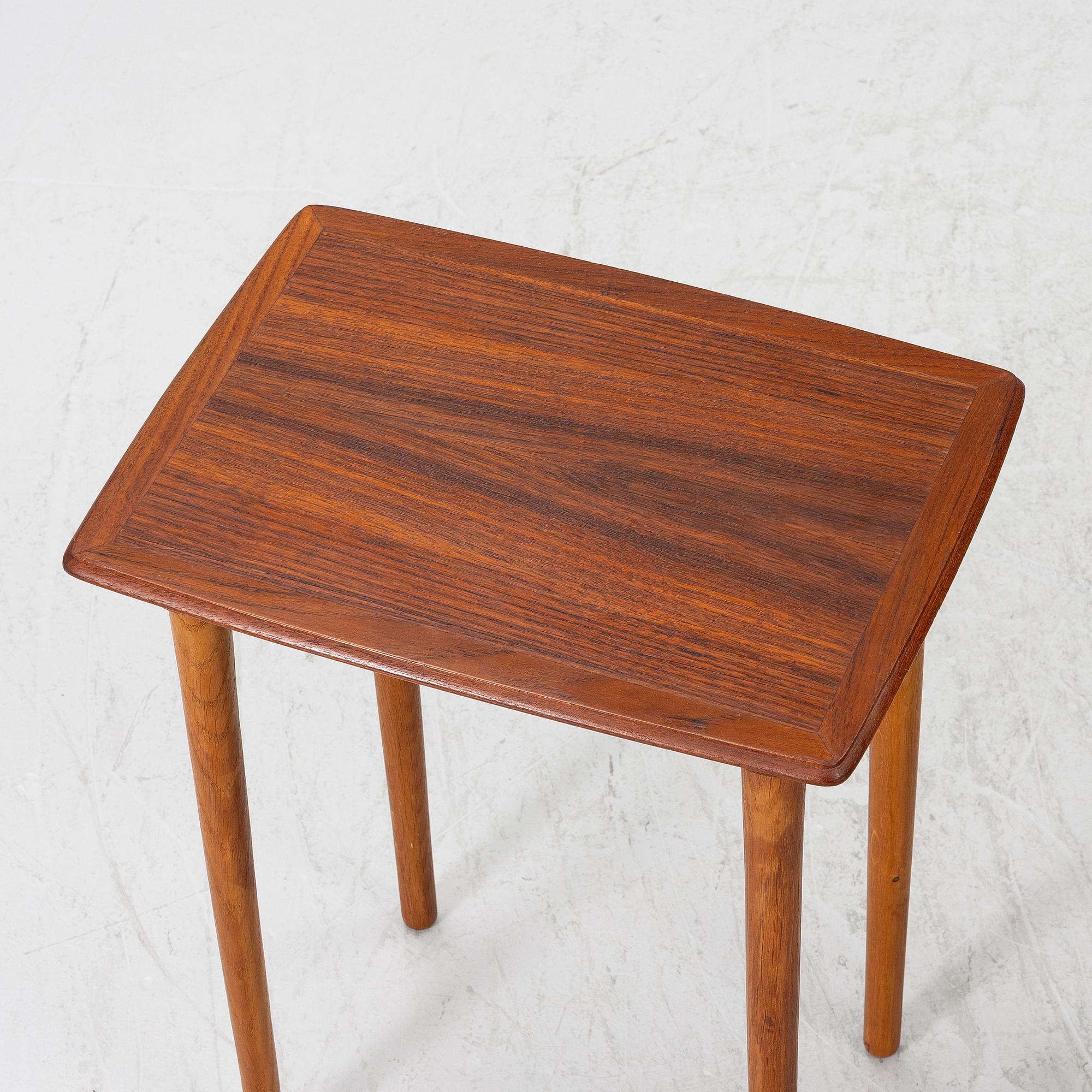 Nesting tables, 3 pieces, 1950s.