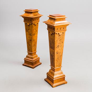 A PAIR OF PEDESTALES, Sweden, late 19th century.