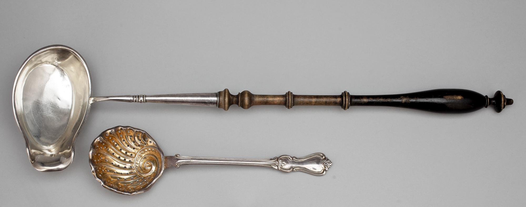 PARTI BESTICK, silver. Bl a Samuel (Sam.)Pettersson, Lindköping, 1882. 1800-tal. Totalvikt ca 1200 g.