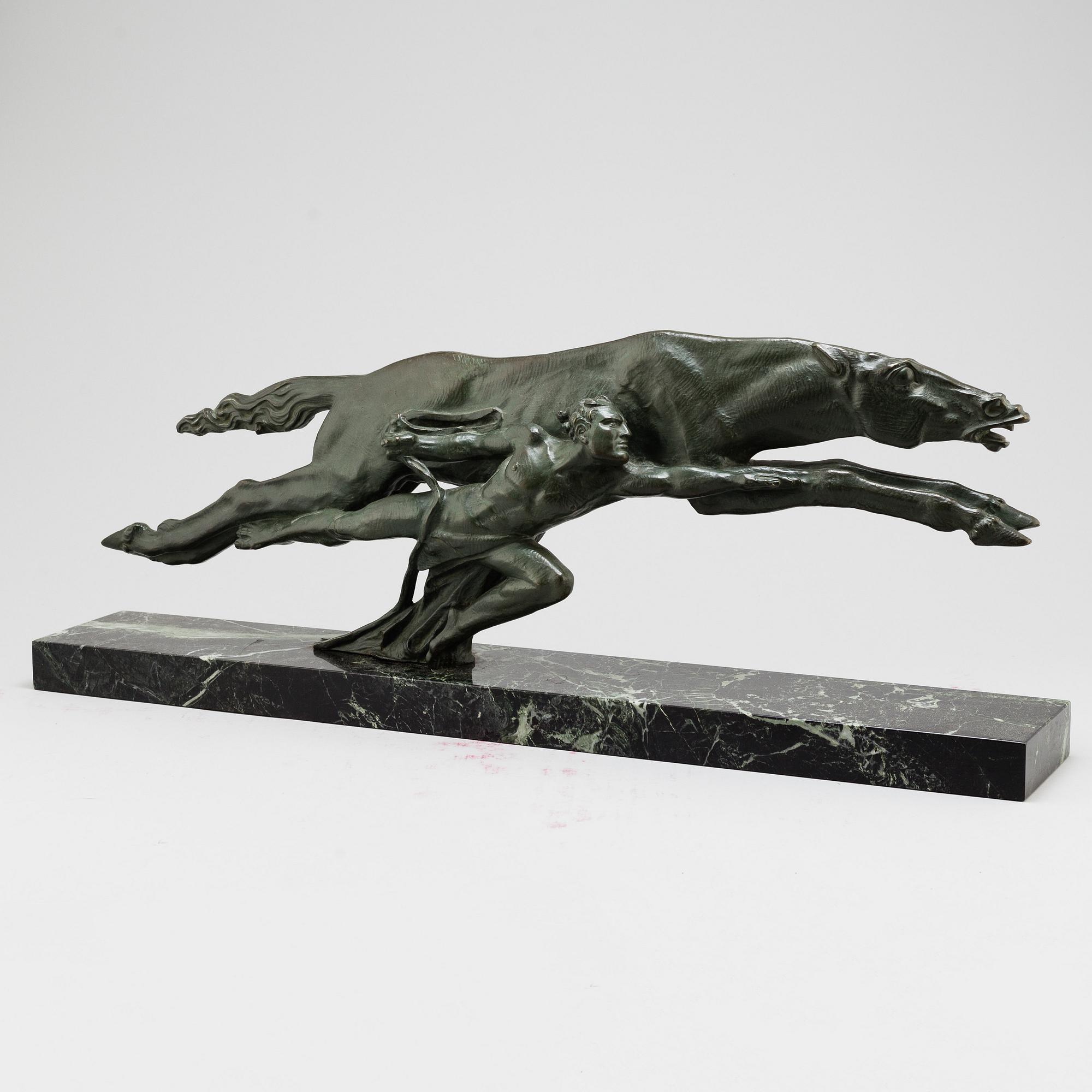ALBERTO BAZZONI, Sculpture, bronze. Signed and mark.
