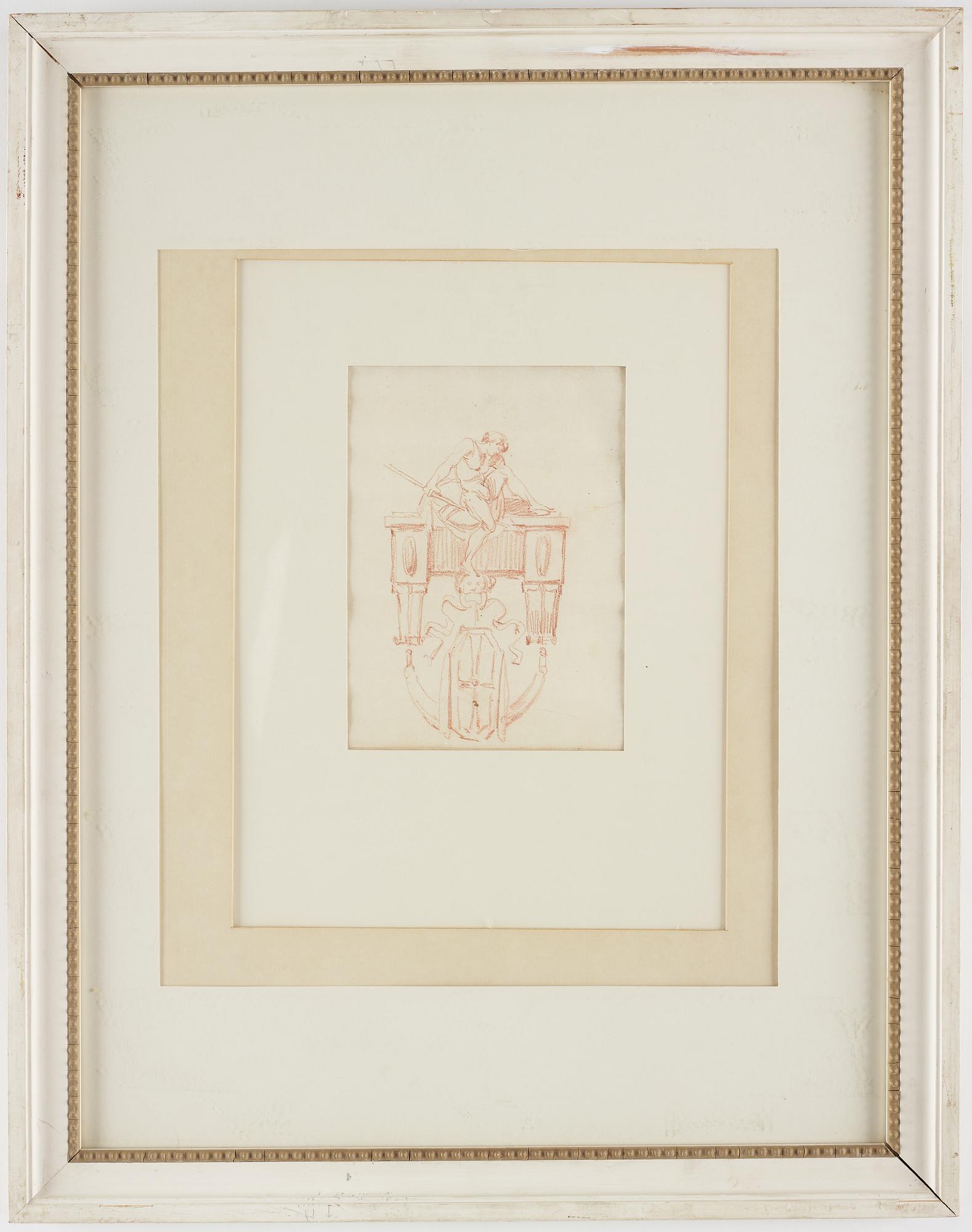 JOHAN TOBIAS SERGEL, hans krets. Rödkrita.