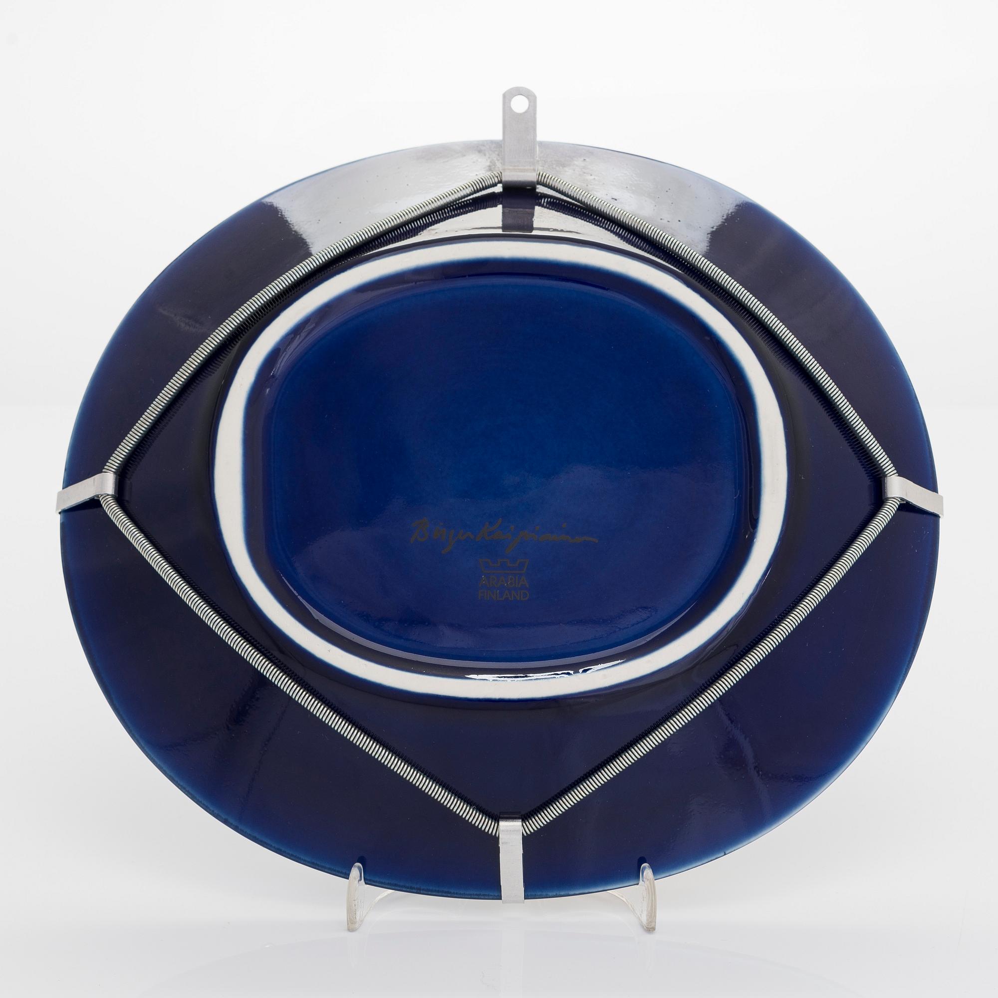 Birger Kaipiainen, dekorationsfat, keramik, märkt Birger Kaipiainen, Arabia Finland.