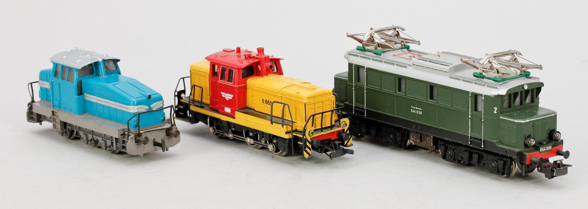 PARTI LOK, 3 st,  Märklin H0 3078, 3148 samt 3011, 1900-talets andra hälft.