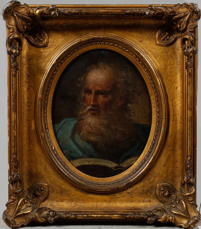 OKÄND KONSTNÄR, olja på papper, 1700/1800-tal.