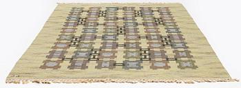 Judith Johansson, a carpet, 'Squares', flat weave, c. 286 x 200 cm, signed JJ.