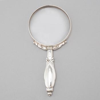 GEORG JENSEN, a silver magnifying glass, Copenhagen Denmark, first part of the 20thC.