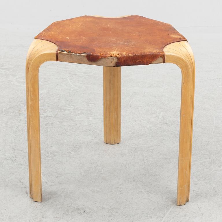 Alvar Aalto, a model X602 stool, Artek, 1960's.